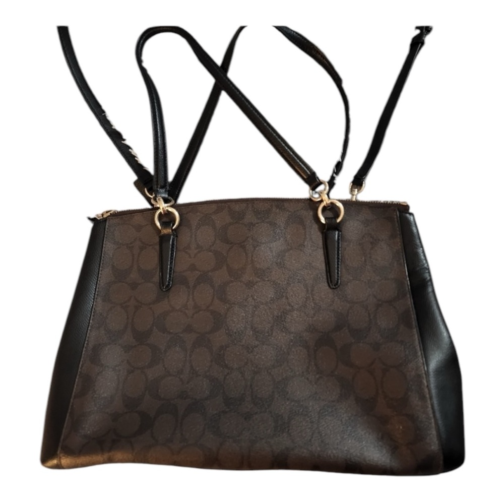 Coach Signature Small Christie Carryall F58291 Brown/Black - Picture 3 of 16